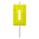 Blocks Yellow Blocks Building Block Number 0 Yellow Cake Candle, numerical candle
