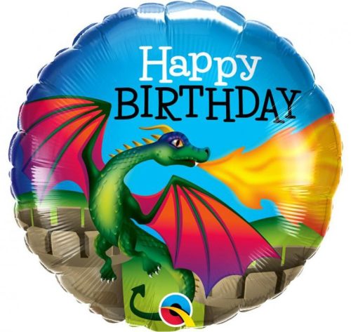Dragon Happy Birthday Dragon foil balloon 46 cm