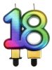 Colour Galaxy 18-number candle