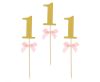 Happy Birthday Pink 1st Birthday Decorative Stick 10 pcs