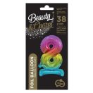 Number Rainbow Colored mini number 8 foil balloon with stand 38 cm