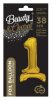Gold B&C Gold mini number 1 foil balloon with base 38 cm