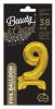 Gold B&C Gold mini Number 9 foil balloon with base 38 cm