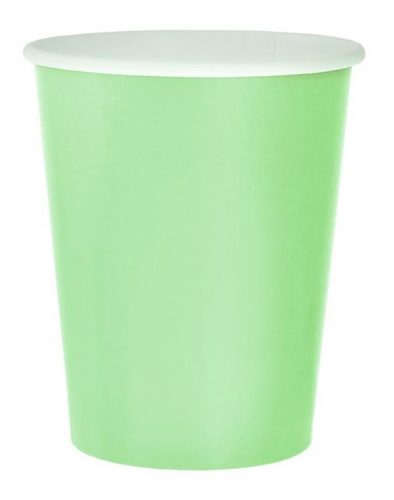 Green Solid Mint paper cup 14 pcs 270 ml