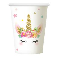 Unicorn Star paper cup 6 pieces 266 ml