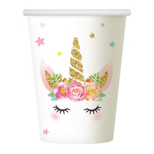 Unicorn Star paper cup 6 pieces 266 ml