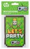 toy Game On Party invitation card 6 pcs.