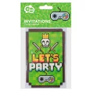 Gamer Game On Game Party Invitation 6 pcs