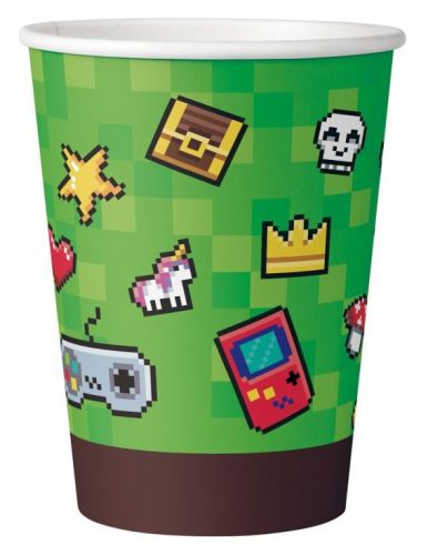 Gamer Game On Paper Cup Set of 6, 200 ml