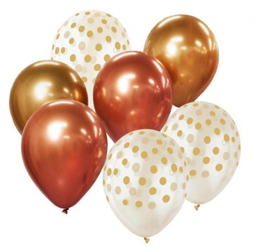 Colour Gold-Copper air-balloon, balloon set 7 pcs 12 inch (30cm)