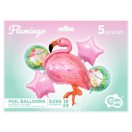 Animals Pink Flamingo Foil Balloon Set of 5