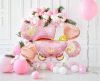 Pink baby carriage Carriage Pink foil balloon set of 5 set