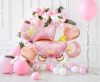 Happy Birthday Carriage Pink Pink Stroller Foil Balloon 5-piece Set