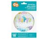 Happy Birthday Aqua ball foil balloon 40 cm