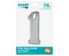 Number Silver Silver Number 1 Foil Balloon 76 cm