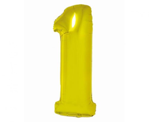 Number Gold Gold number 1 foil balloon 76 cm