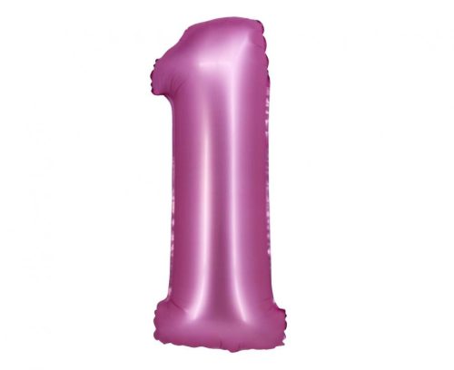 Satin Pink, Pink number 1 foil balloon 76 cm