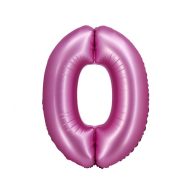 Number Satin Pink Pink Number 0 Foil Balloon 76 cm