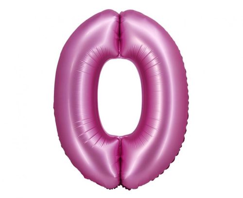 Satin Pink, Pink number 0 foil balloon 76 cm