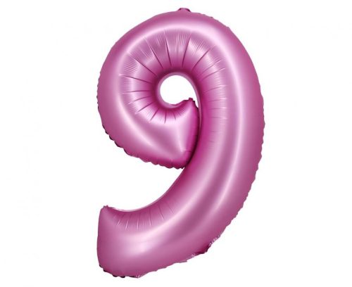 Satin Pink, Pink Number 9 foil balloon 76 cm