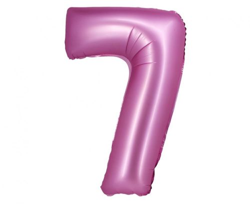Satin Pink, Pink Number 7 foil balloon 76 cm