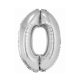 Number Silver Silver number 0 foil balloon 76 cm