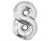 Number Silver Silver number 8 foil balloon 76 cm