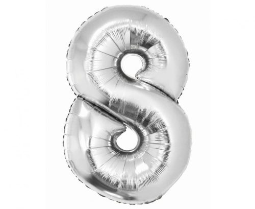 Number Silver Silver number 8 foil balloon 76 cm