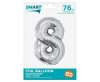 Number Silver Silver number 8 foil balloon 76 cm