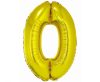 Number Gold Gold Number 0 Foil Balloon 76 cm