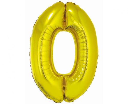 Number Gold Gold Number 0 Foil Balloon 76 cm