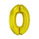 Number Gold Gold Number 0 Foil Balloon 76 cm
