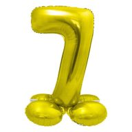 Number Gold Gold Number 7 Foil Balloon with Stand 72 cm