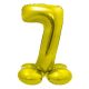 Gold 7 Gold number foil balloon with base 72 cm