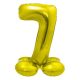 Gold 7 Gold number foil balloon with base 72 cm