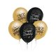 Colour Happy Birthday 30 Gold-Black air-balloon, balloon 5 pieces 12 inch (30 cm)
