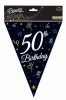 Happy Birthday 50 B&C bunting 270 cm