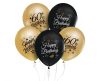 Colour Happy Birthday 60 Gold-Black air-balloon, balloon 5 pieces 12 inch (30 cm)