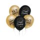 Colour Happy Birthday 60 Gold-Black air-balloon, balloon 5 pieces 12 inch (30 cm)
