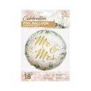 Wedding Mr & Mrs, foil balloon 36 cm