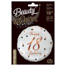 Happy Birthday B&C White Happy Birthday 18 foil balloon 36 cm