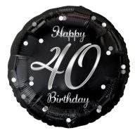   Happy Birthday B&C Silver Happy Birthday 40 foil balloon 36 cm