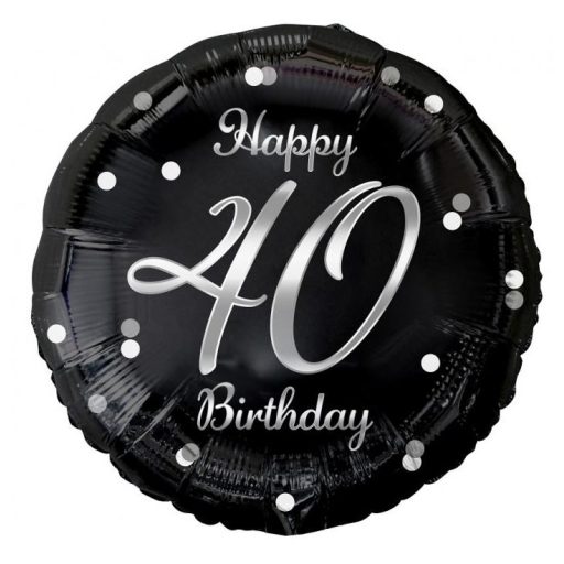 Happy Birthday B&C Silver Happy Birthday 40 foil balloon 36 cm