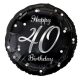 Happy Birthday B&C Silver Happy Birthday 40 foil balloon 36 cm
