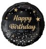 Happy Birthday black foil balloon 36 cm