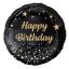 Happy Birthday Black Happy Birthday foil balloon 36 cm