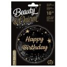 Happy Birthday Black Happy Birthday foil balloon 36 cm
