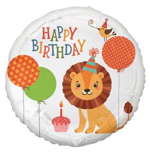 Lion Happy Birthday Lion foil balloon 36 cm
