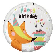 Happy Birthday Fox Fox Happy Birthday foil balloon 36 cm