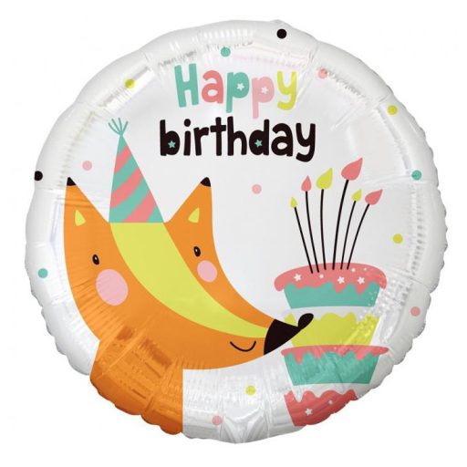 Happy Birthday Fox Fox Happy Birthday foil balloon 36 cm